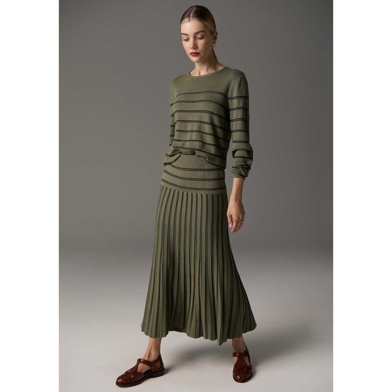 POL Gizelle Lurex Pleat Skirt image number 3